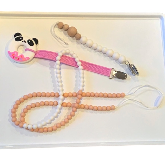 Set of 3 Teethers, Panda + Lou Lou + String of Pearls - Picture 1 of 2